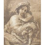 Early Old Master Drawing, Madonna & Child