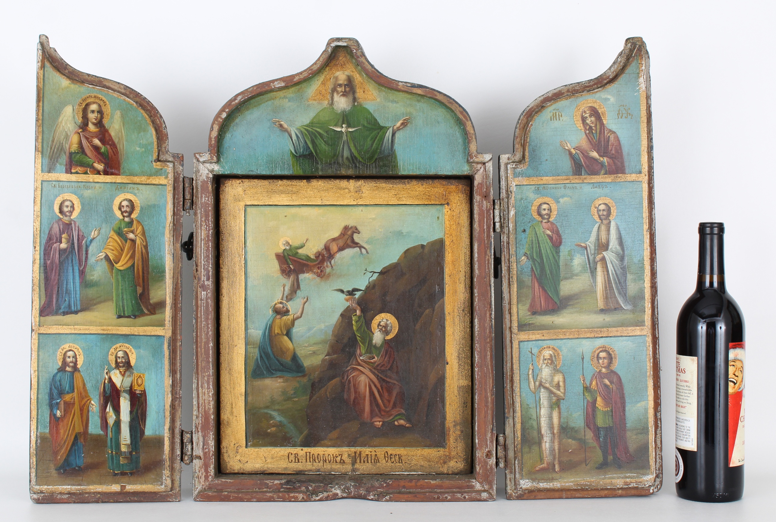 Antique Russian Triptych Icon - Bild 2 aus 8