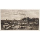 Charles Daubigny "Le Gran Parc a Moutons" Etching