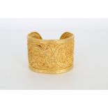 22K Ilias Lalaounis Gold Cuff Bangle Bracelet