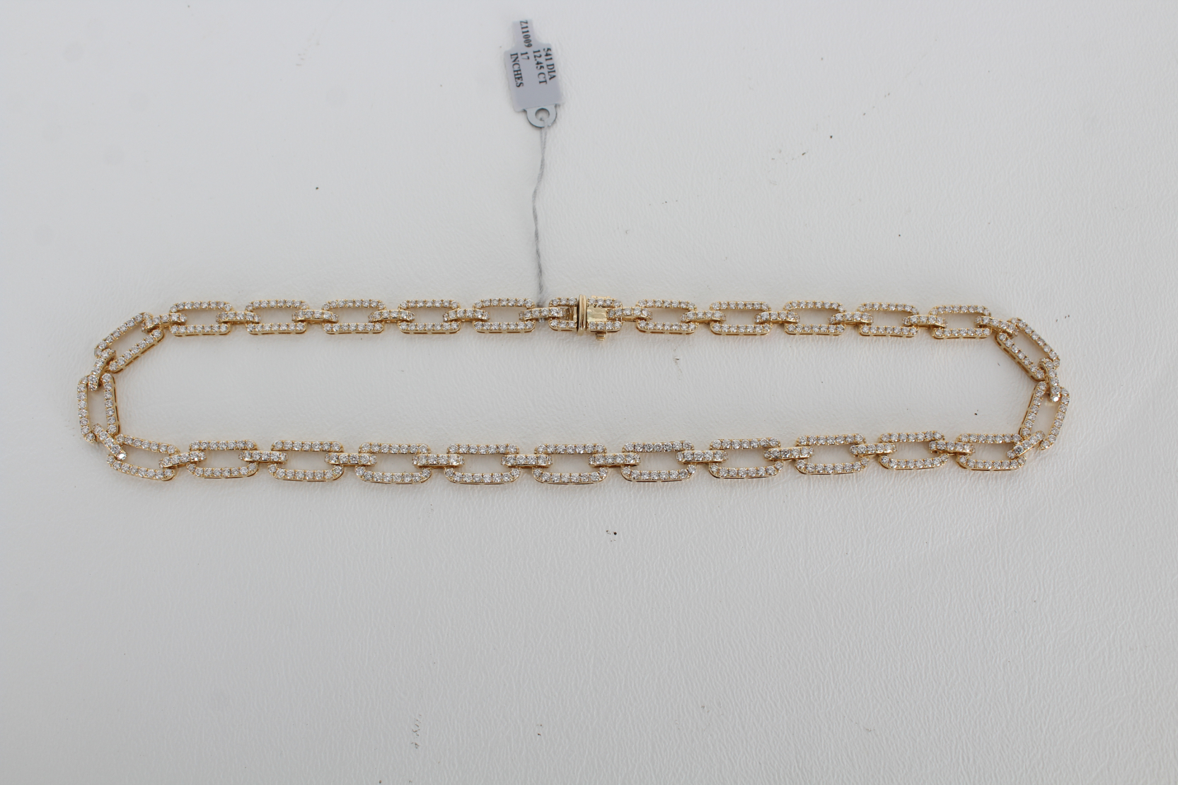 14K Gold & Diamond Chain Style Necklace - Bild 4 aus 5