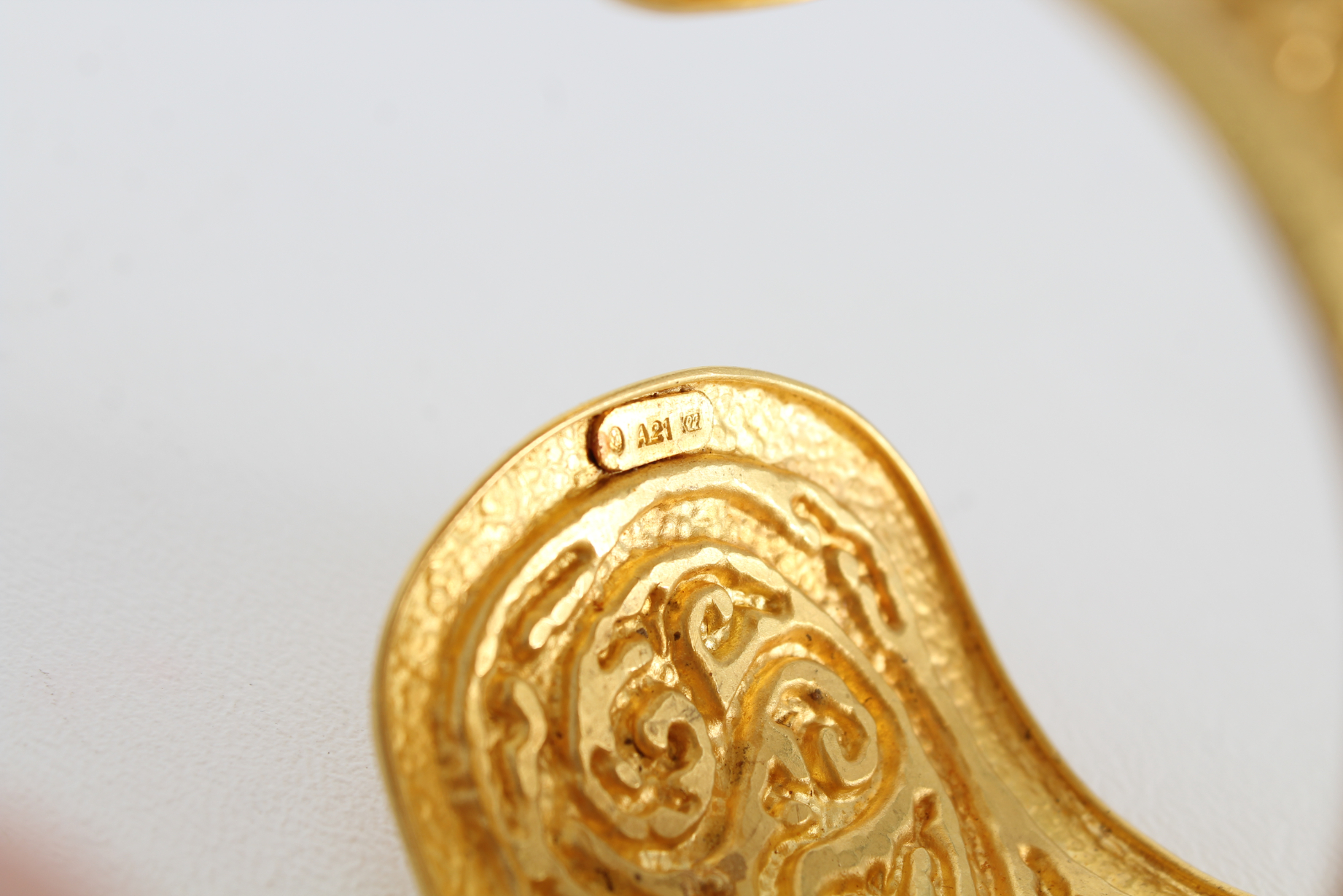 22K Ilias Lalaounis Gold Cuff Bangle Bracelet - Bild 6 aus 7