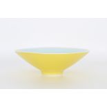 Chinese Yellow Glazed Porcelain Low Bowl