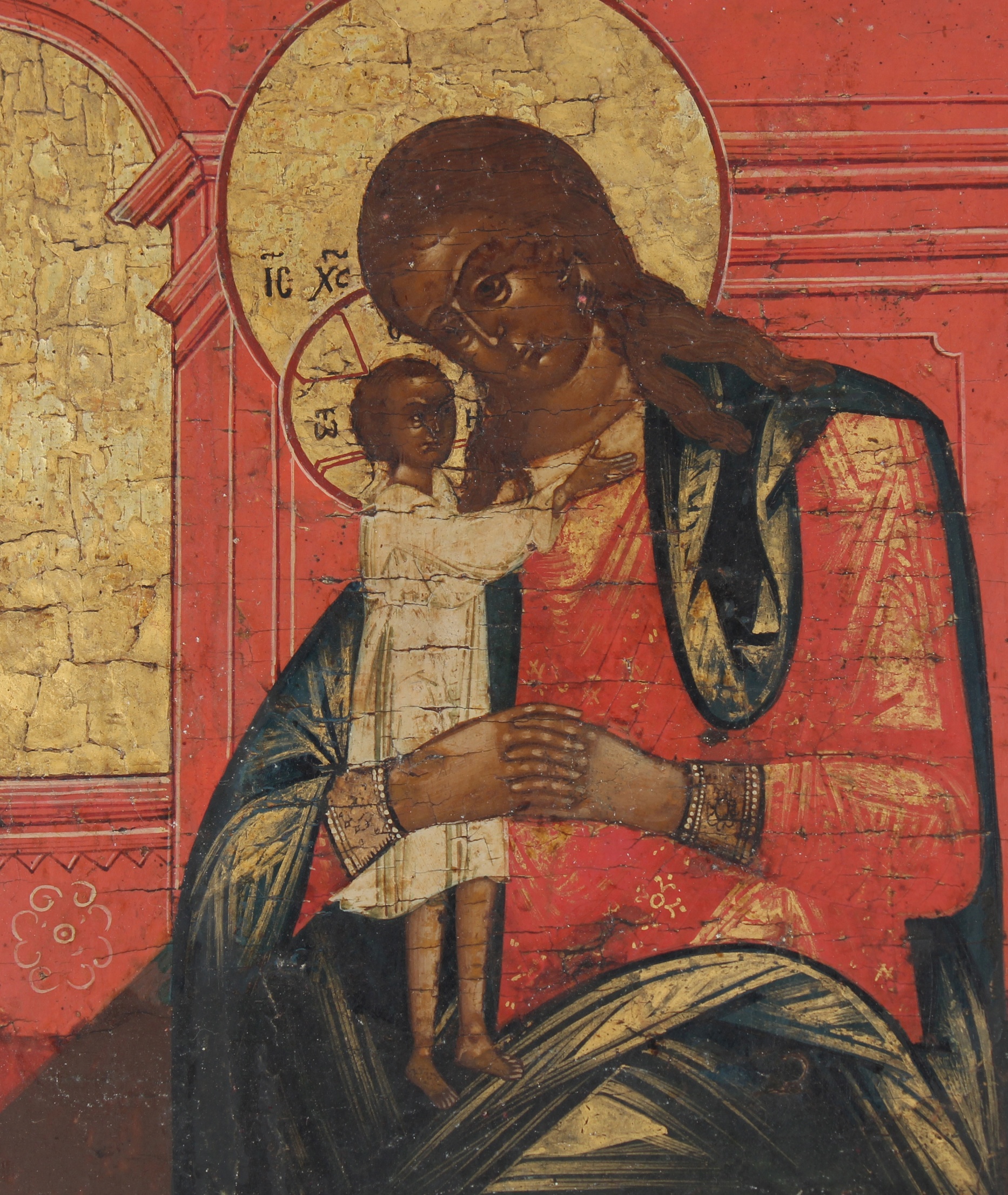 Antique Russian Icon, Mother and Child - Bild 2 aus 3