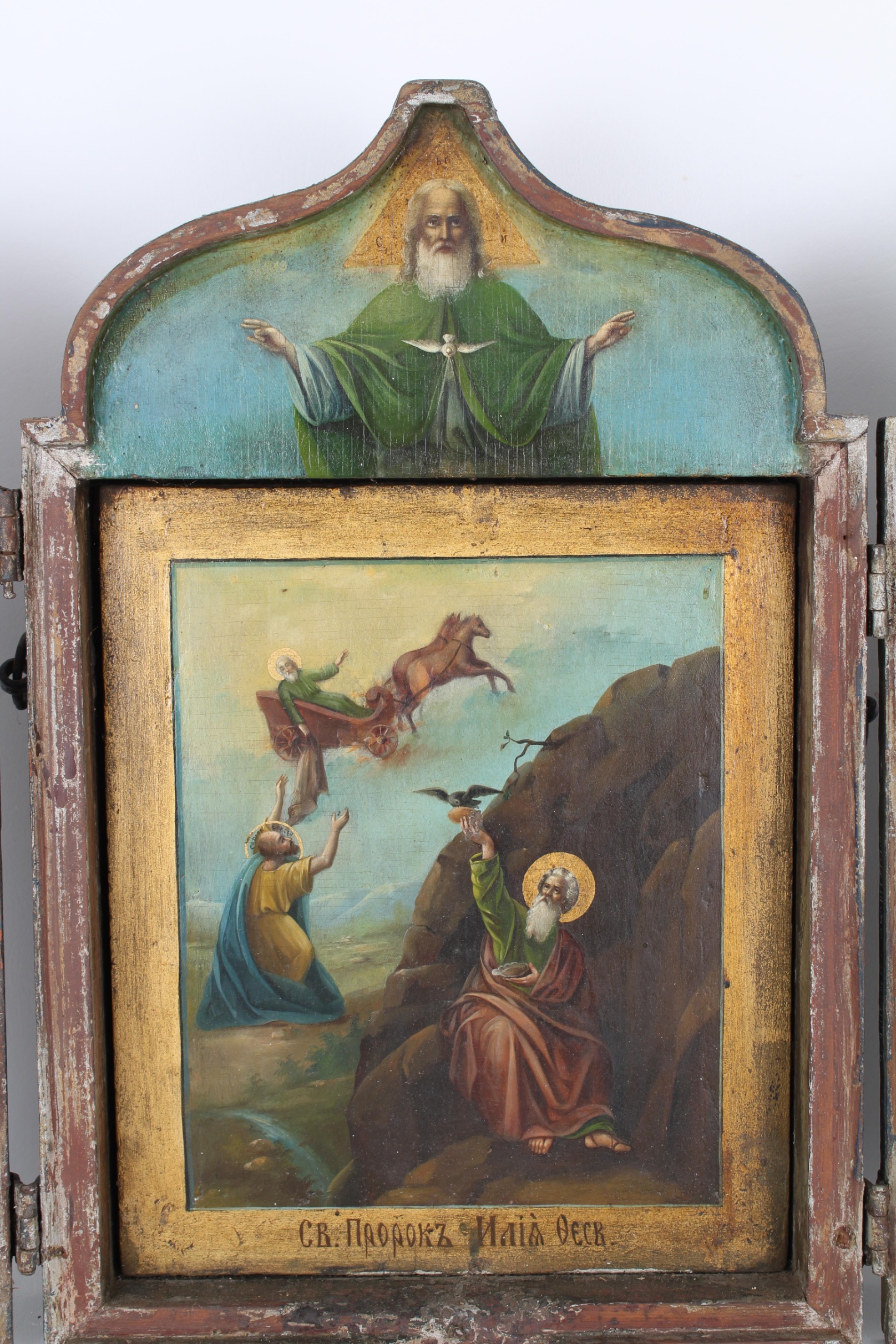 Antique Russian Triptych Icon - Bild 3 aus 8