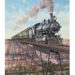 J. Craig Thorpe (B. 1948) "Texas Locomotive" Oil