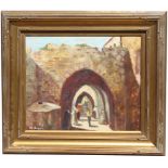 M Begen, Signed Jerusalem Street Scene