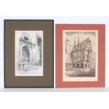 Collection of (2) Etchings