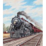 J Craig Thorpe (B. 1948) "Illinois Locomotive" Oil