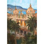 Tom McNeely (B. 1935) "Monaco" Watercolor