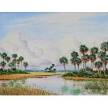 Signed, Florida School Watercolor