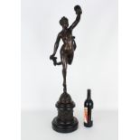 Antique Classical Bronze Figure, Fortuna