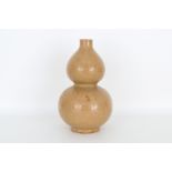 Chinese Longquan yellow glazed double-gourd vase