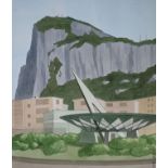 Erik Nitsche (1908 - 1998) "Rock of Gibraltar" W/C