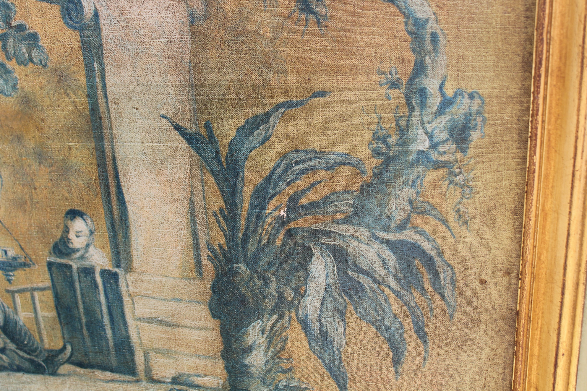 Antique French Trumeau, Chinoiserie Painting - Image 7 of 7