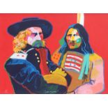 Malcom Furlow (B. 1946) "Custer & Crazy Horse"