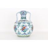 Chinese famille rose zun-form vase