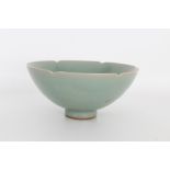 Chinese Longquan celadon lobed rim bowl