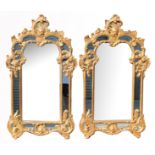 Pair of Large Gilt Rococo Style Mirrors