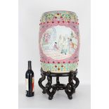 Chinese Porcelain Garden Stool on Stand