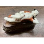 Chinese Famille Rose Porcelain Figure on Stand