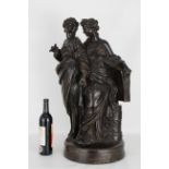 After Coustou, Monumental Allegorical Bronze