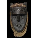 Early 20th C. Panel Mask Landai w/ Pennyweights