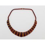 E. European Reddish & Gold Amber Necklace