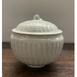 Chinese, White glaze porcelain lidded bowl