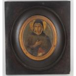 Italian Miniature Portrait of a Saint