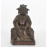 Early Antique Bronze Seated Figure