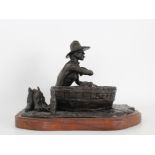 William (Bill) Rains "Saturday Night Bath" Bronze