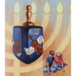 Howard Koslow (1924 - 2016) "Hanukkah" Oil