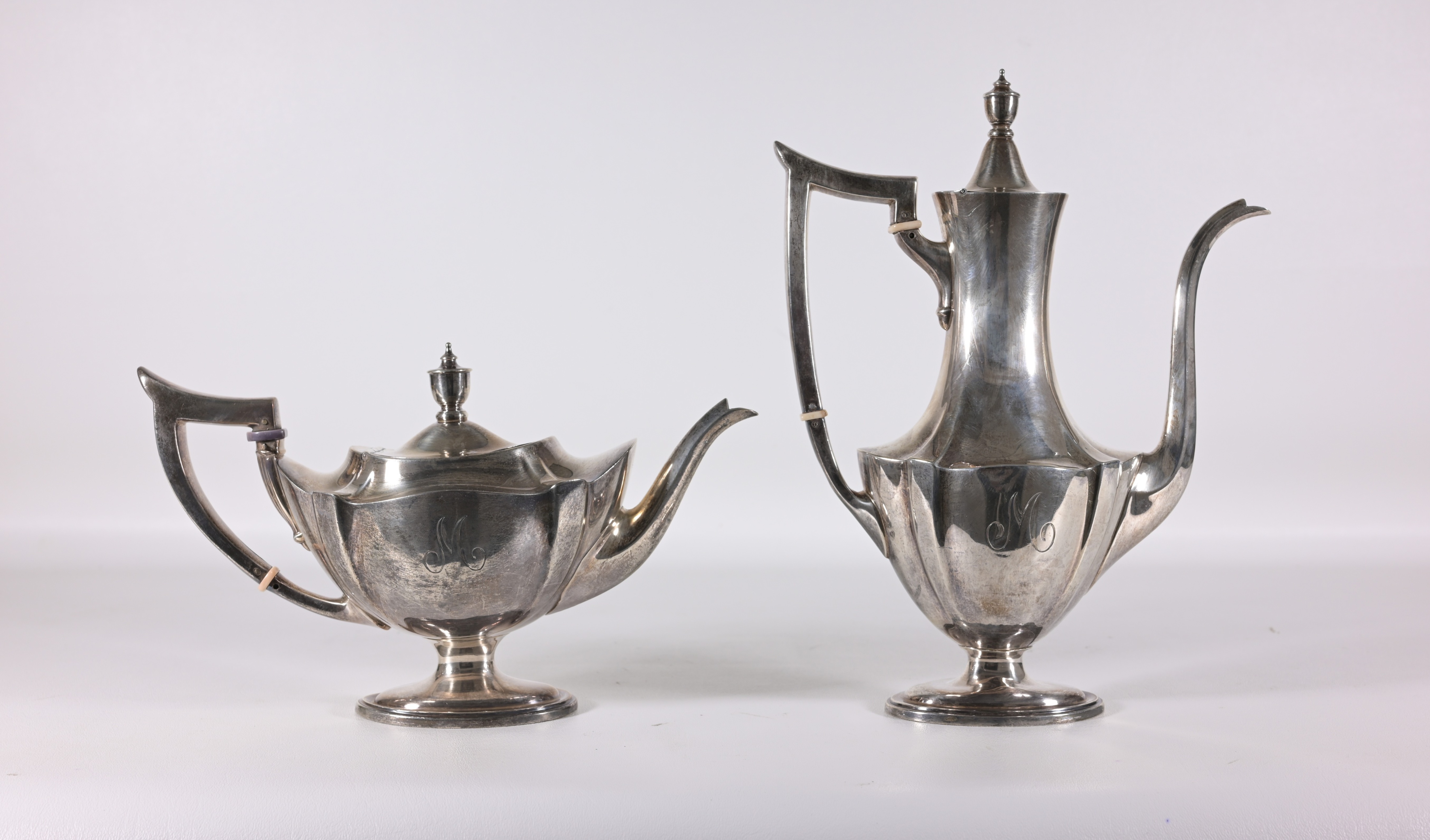 Gorham 'Plymouth' Sterling Silver Tea Set - Image 3 of 7