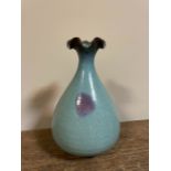 Chinese Yuan Jun glazed vase with purple Splash