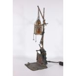 Bergman Cold-Painted Bronze Rug Seller Lamp