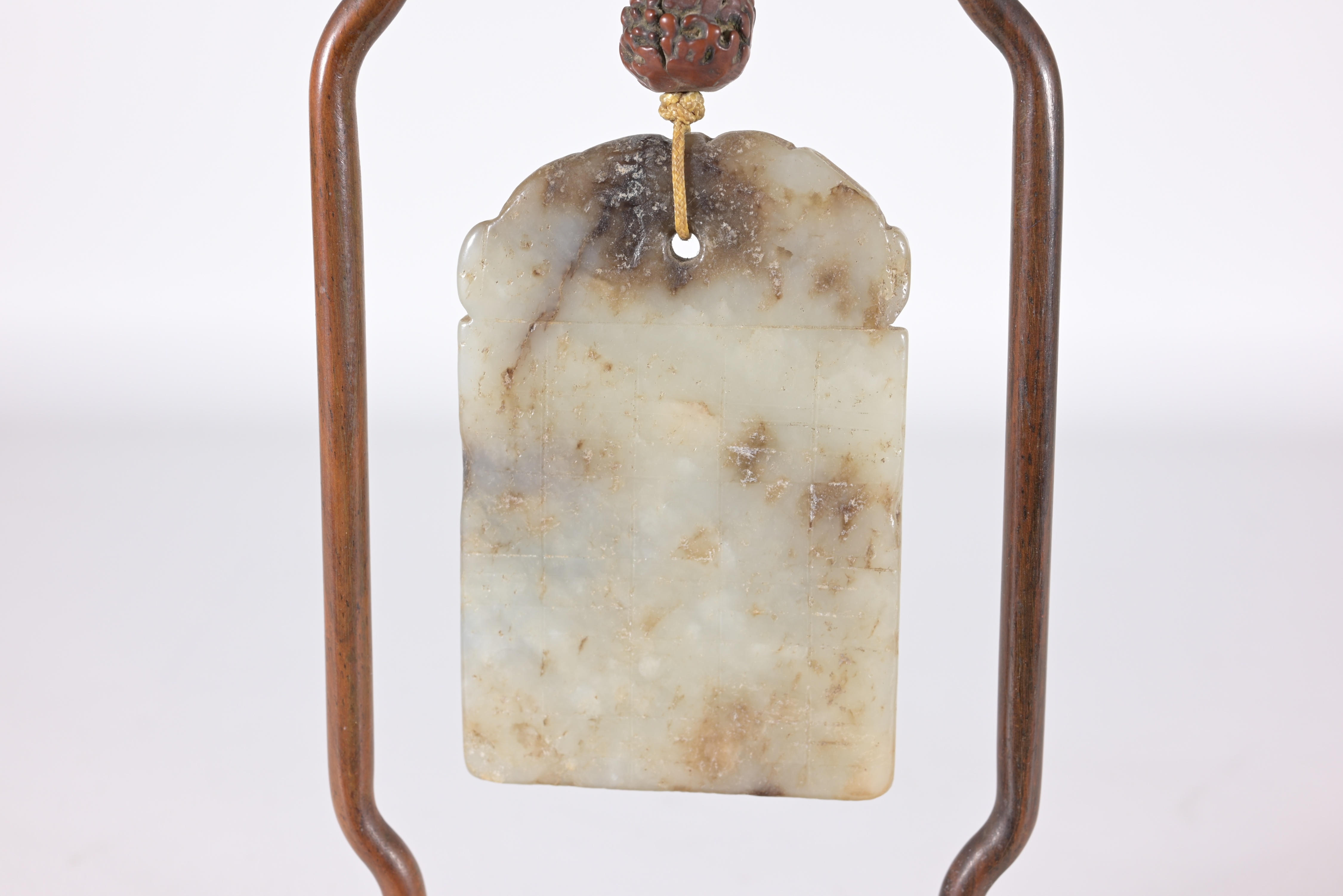 Antique Carved Chinese Hanging Jade Pendant - Image 3 of 7