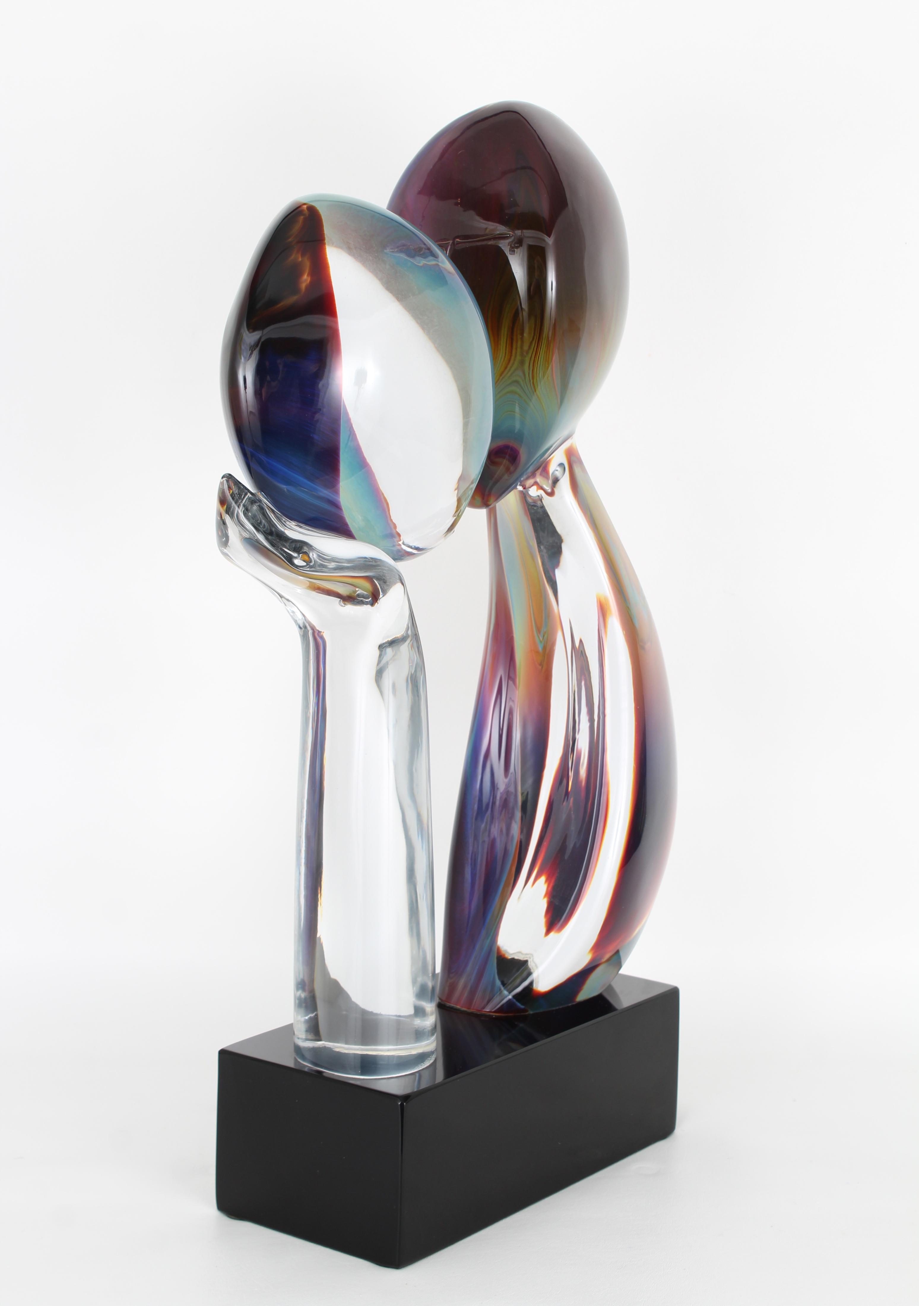 Dino Rosin "The Kiss" Glass Sculpture - Image 5 of 9