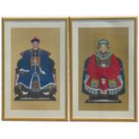 Pair of Chinese Ancestral Portraits
