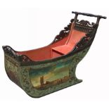 Rare 1793 Hand Painted Dutch Sled