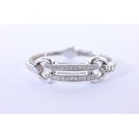 14K White Gold & Diamond Bracelet