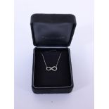 Tiffany & Co. Platinum Diamond Infinity Necklace