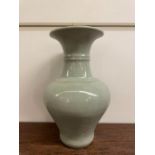 Chinese Ming Sky blue glazed vase