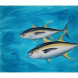 Chris Calle (B 1961) "Yellow-Fin Tuna" Watercolor