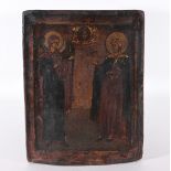 Early Antique Russian Icon, Angel and Ulitta