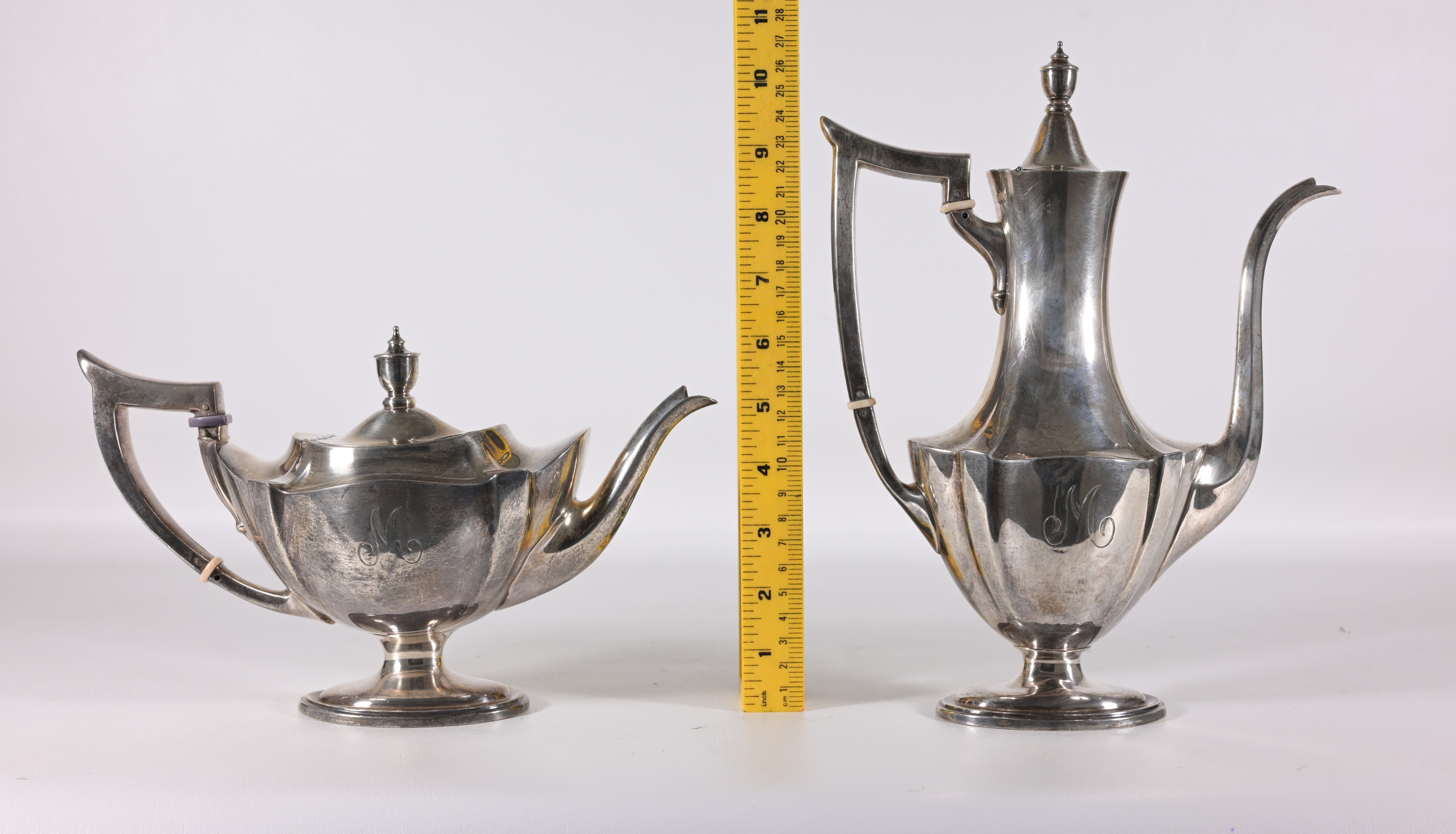 Gorham 'Plymouth' Sterling Silver Tea Set - Image 4 of 7