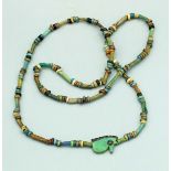 Egyptian Faience Bead Necklace, Late Period