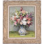 Marcel Dyf (1899 - 1985) "Roses et godetias"