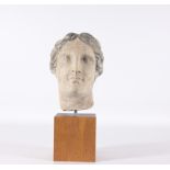 Early Greek Stone Head on Stand