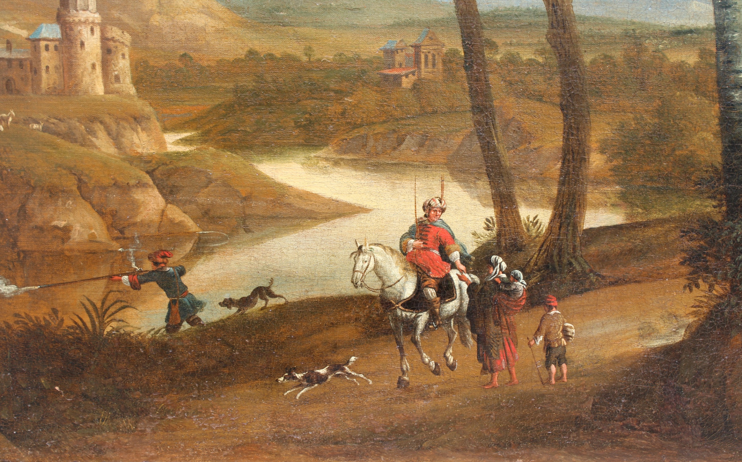 Large Old Master Landscape With Figures - Image 7 of 9